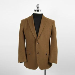 Ralph Luaren Men's 100% Loro Piana Camel Hair Brown Blazer Double Vent 44L